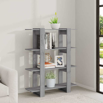 vidaXL Book Cabinet/Room Divider Grey Sonoma 100x30x123,5 cm