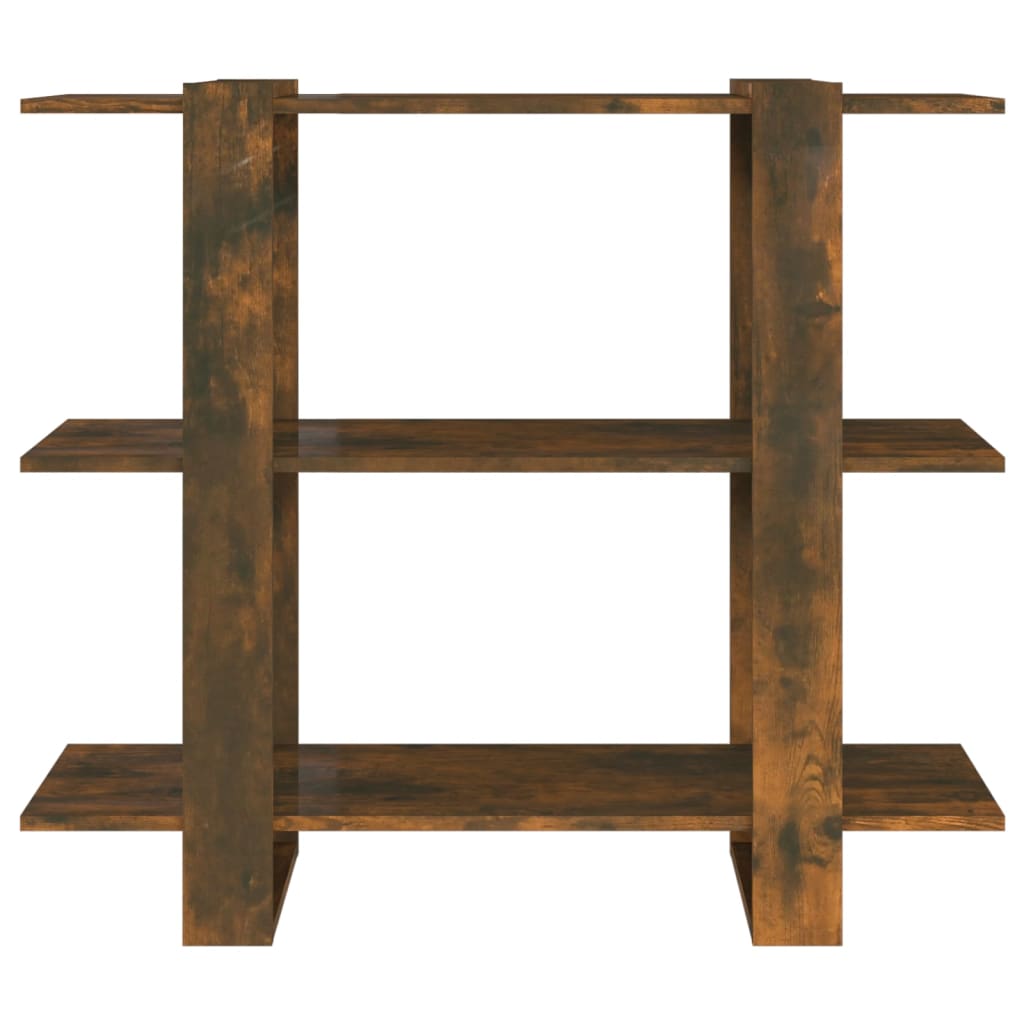 vidaXL Book Cabinet/Room Divider Smoked Oak 100x30x87 cm