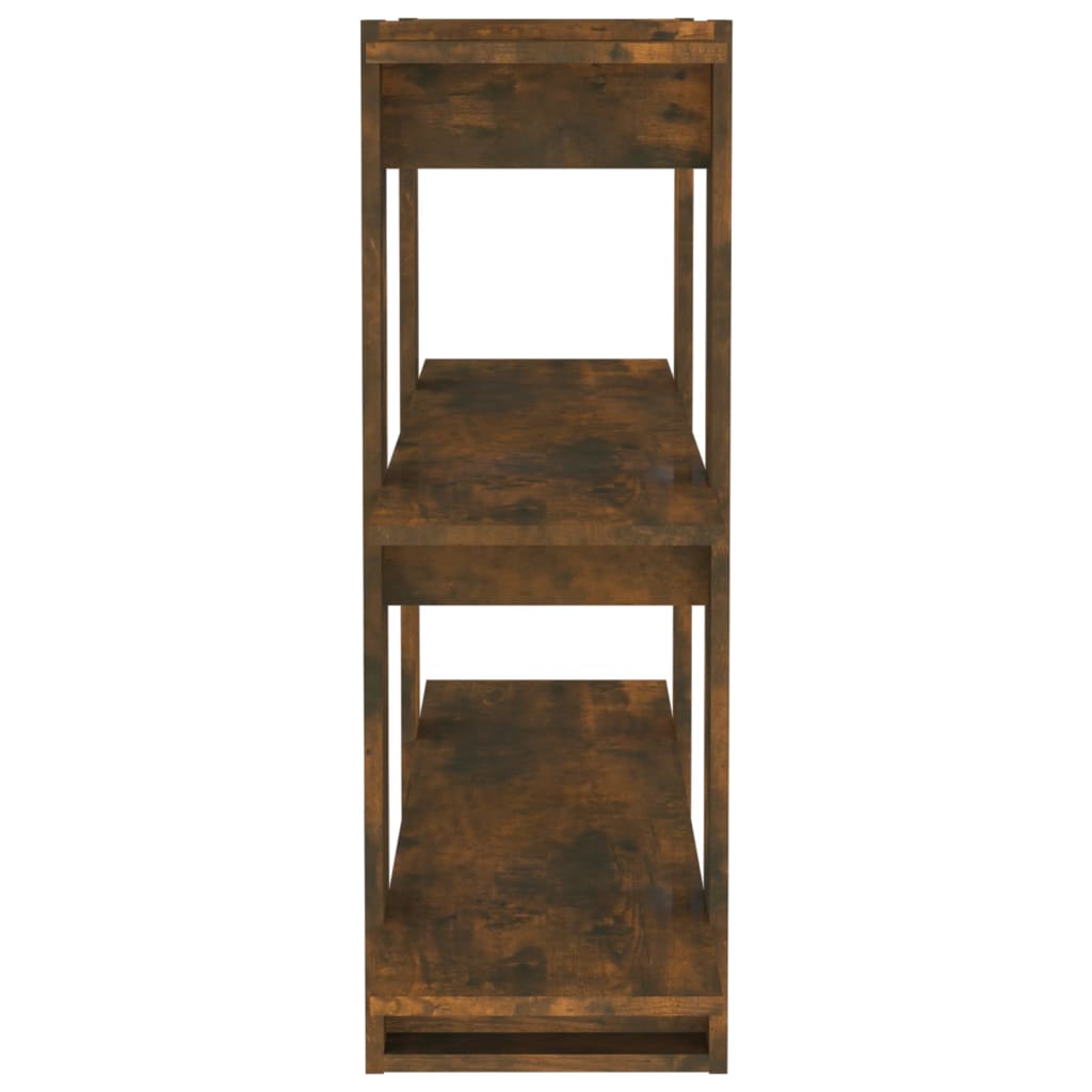 vidaXL Book Cabinet/Room Divider Smoked Oak 100x30x87 cm