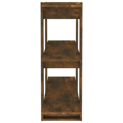 vidaXL Book Cabinet/Room Divider Smoked Oak 100x30x87 cm