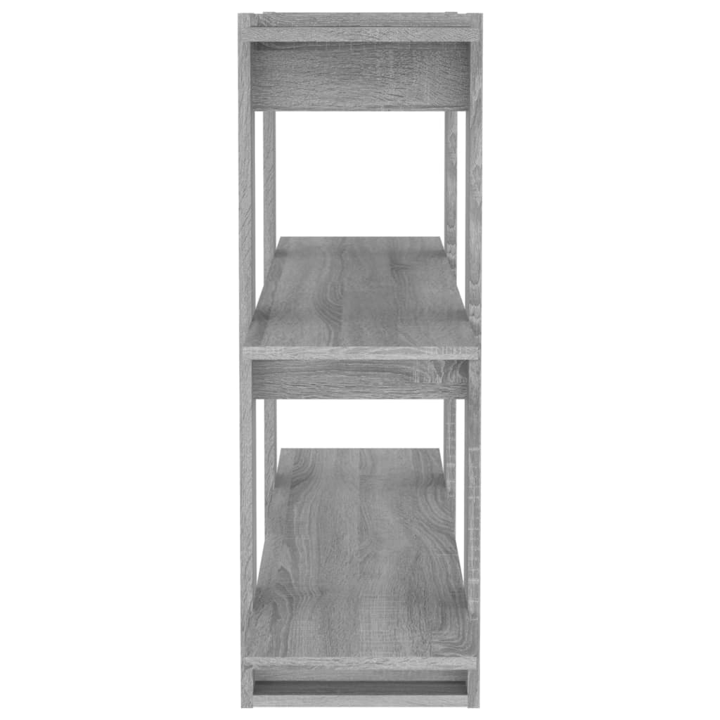 vidaXL Book Cabinet/Room Divider Grey Sonoma 100x30x87 cm