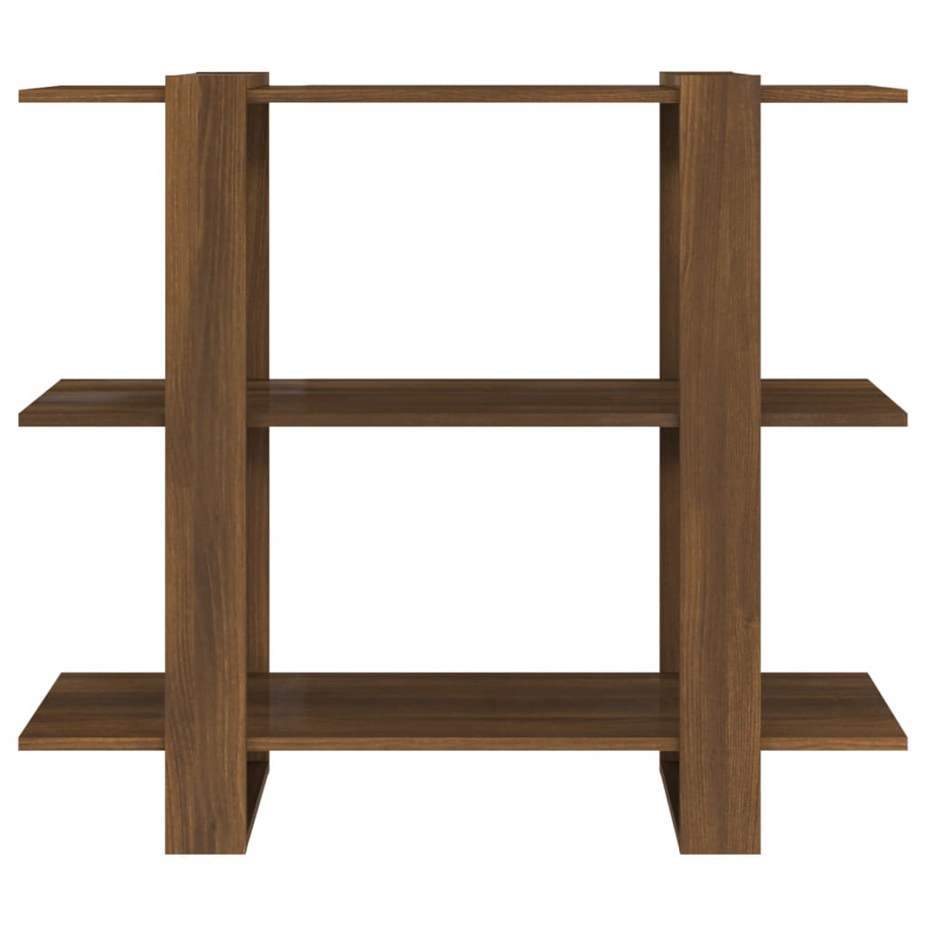 vidaXL Book Cabinet/Room Divider Brown Oak 100x30x87 cm