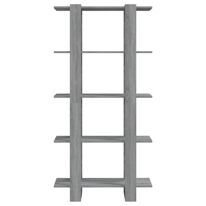 vidaXL Book Cabinet/Room Divider Grey Sonoma 80x30x160 cm Engineered Wood