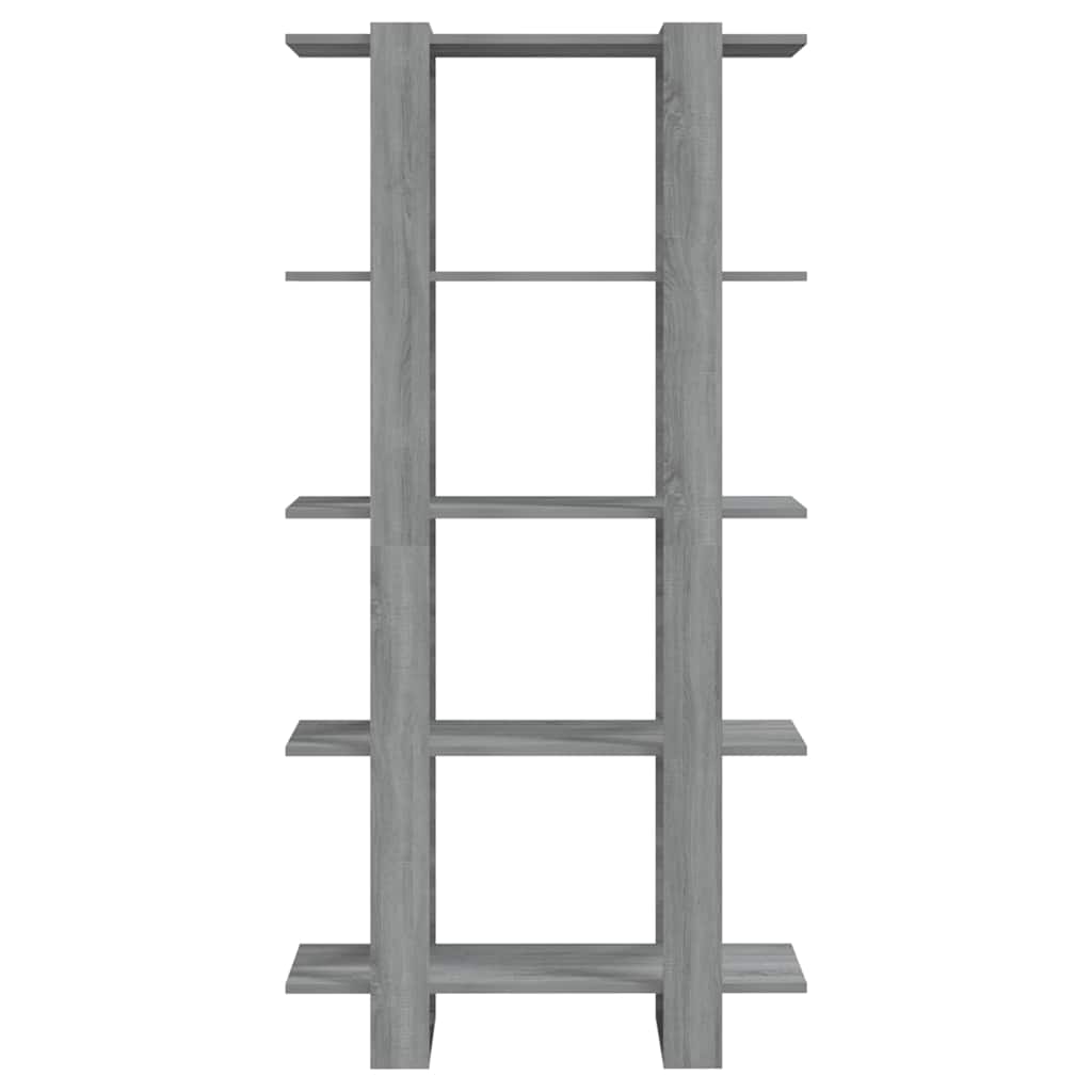 vidaXL Book Cabinet/Room Divider Grey Sonoma 80x30x160 cm