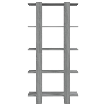 vidaXL Book Cabinet/Room Divider Grey Sonoma 80x30x160 cm