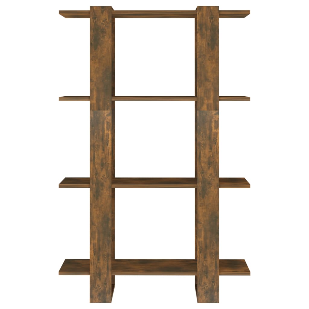 vidaXL Book Cabinet/Room Divider Smoked Oak 80x30x123.5 cm