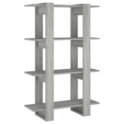 vidaXL Book Cabinet/Room Divider Grey Sonoma 80x30x123,5 cm
