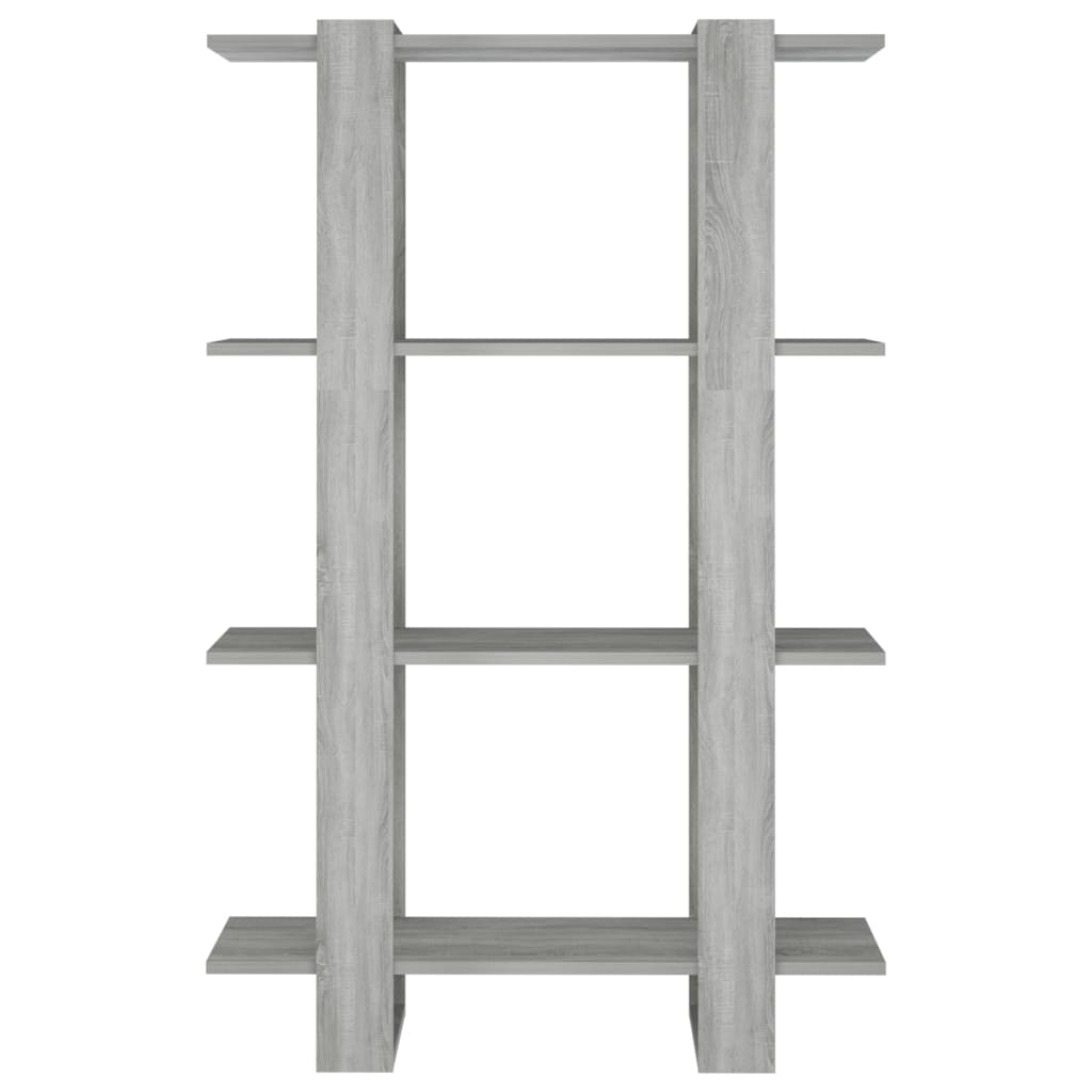 vidaXL Book Cabinet/Room Divider Grey Sonoma 80x30x123.5 cm