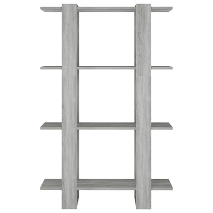 vidaXL Book Cabinet/Room Divider Grey Sonoma 80x30x123.5 cm