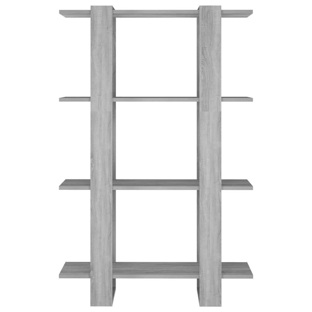 vidaXL Book Cabinet/Room Divider Grey Sonoma 80x30x123,5 cm