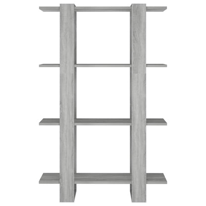 vidaXL Book Cabinet/Room Divider Grey Sonoma 80x30x123,5 cm
