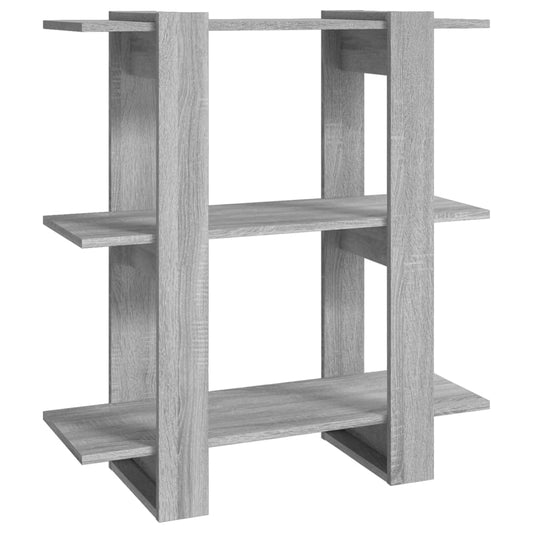 vidaXL Book Cabinet/Room Divider Grey Sonoma 80x30x87 cm