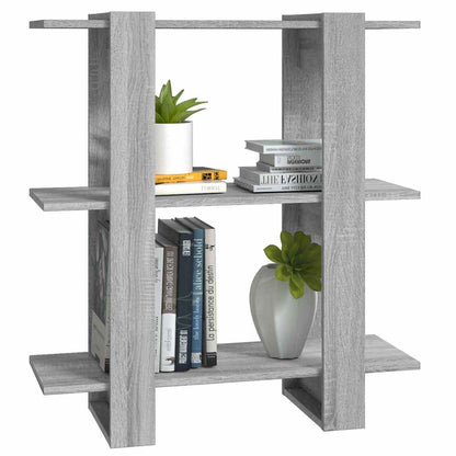 vidaXL Book Cabinet/Room Divider Grey Sonoma 80x30x87 cm