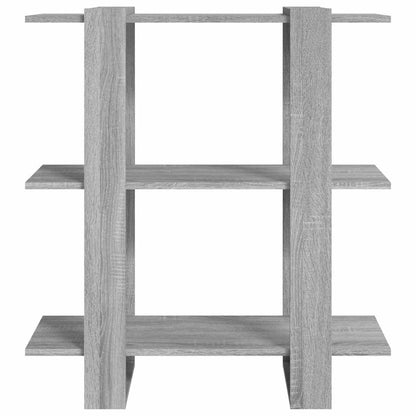 vidaXL Book Cabinet/Room Divider Grey Sonoma 80x30x87 cm