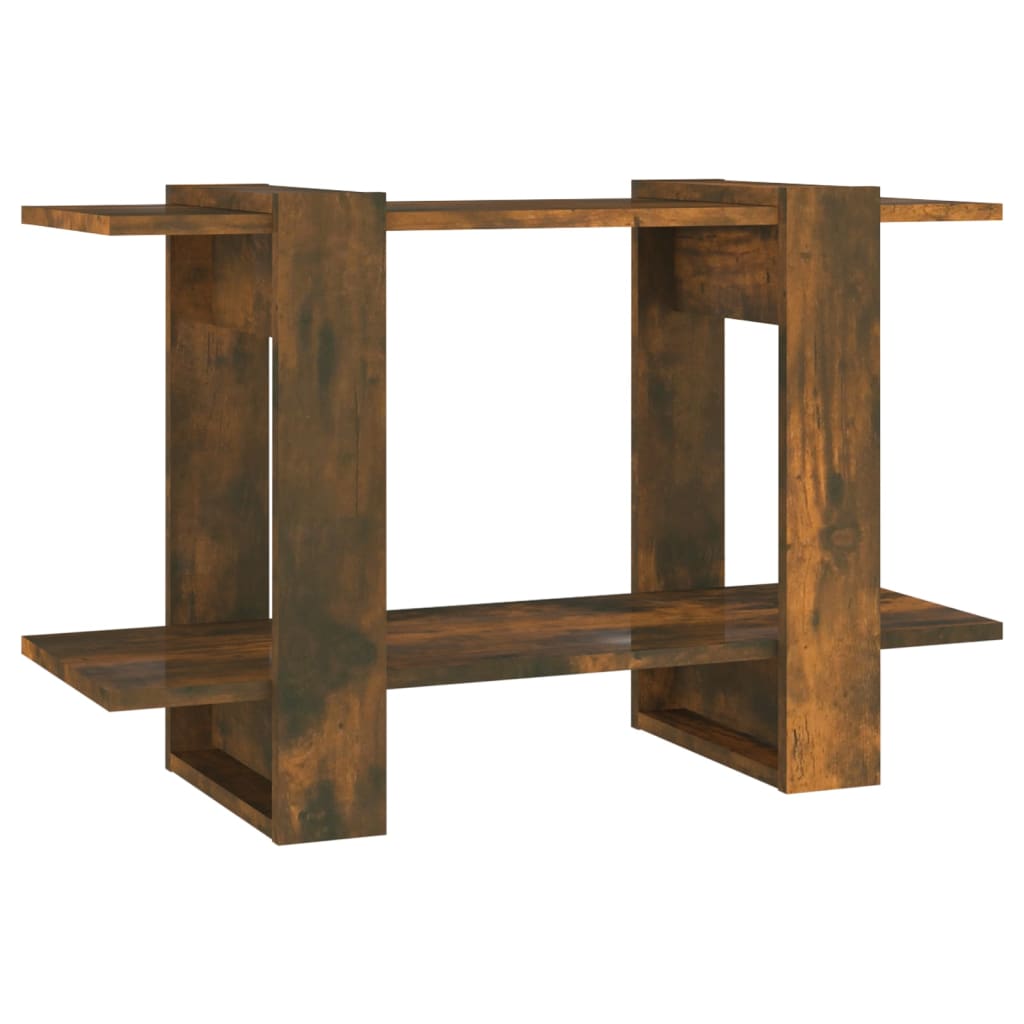 vidaXL Book Cabinet/Room Divider Smoked Oak 80x30x51 cm