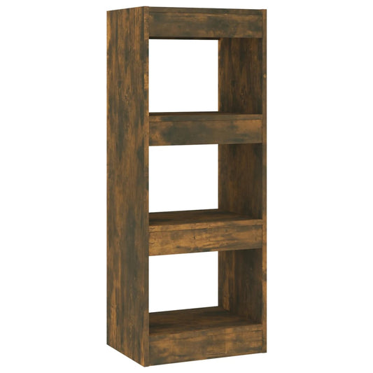 813587 vidaXL Book Cabinet/Room Divider Smoked Oak 40x30x103 cm Engineered Wood
