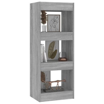 vidaXL Book Cabinet/Room Divider Grey Sonoma 40x30x103 cm Engineered Wood