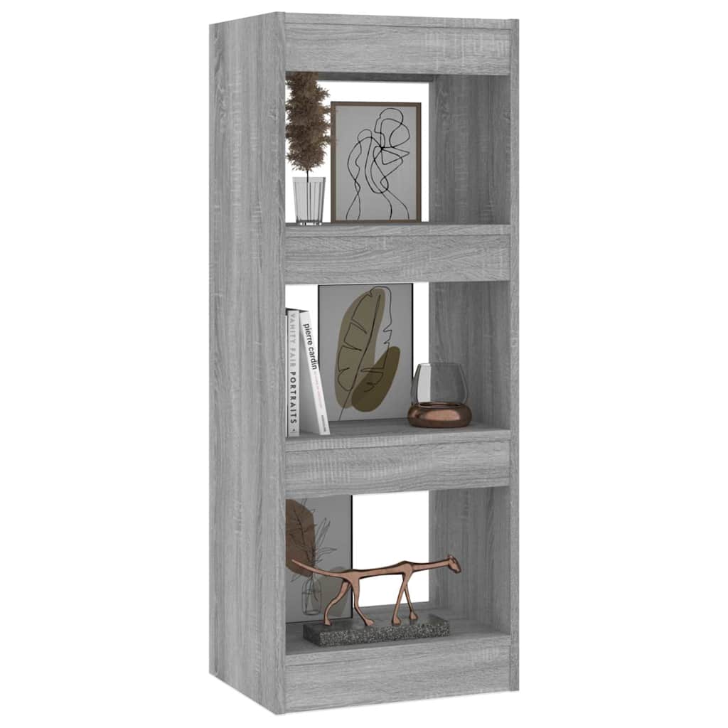 vidaXL Book Cabinet/Room Divider Grey Sonoma 40x30x103 cm