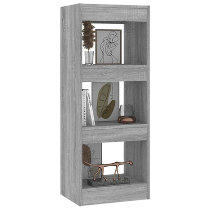 vidaXL Book Cabinet/Room Divider Grey Sonoma 40x30x103 cm