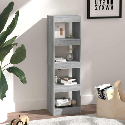 vidaXL Book Cabinet/Room Divider Grey Sonoma 40x30x135 cm