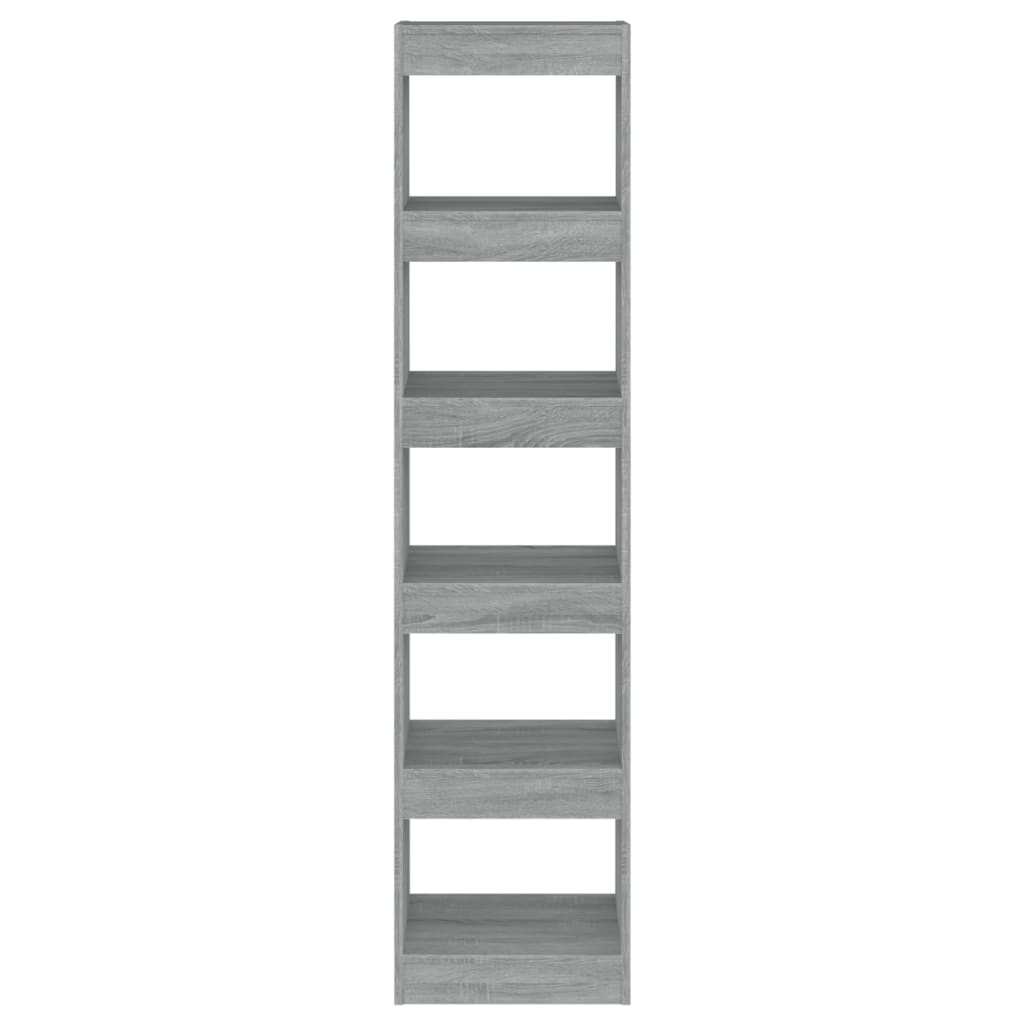 vidaXL Book Cabinet/Room Divider Grey Sonoma 40x30x166 cm