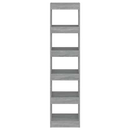 vidaXL Book Cabinet/Room Divider Grey Sonoma 40x30x166 cm