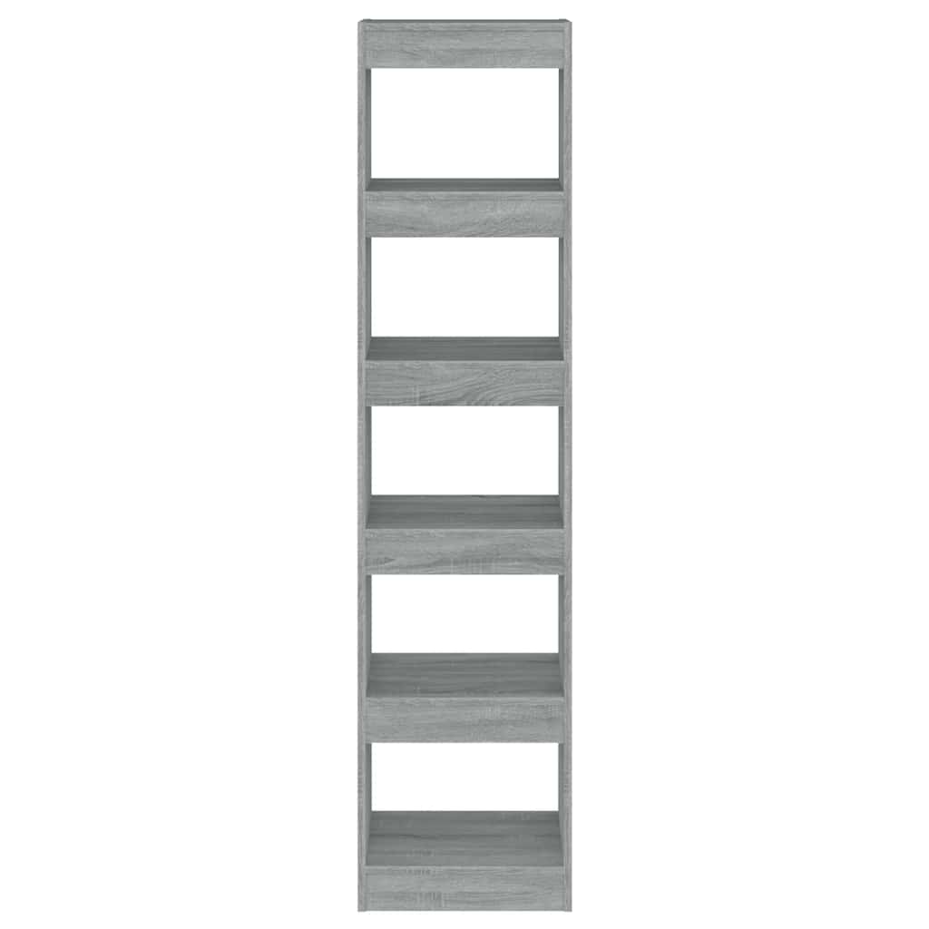 vidaXL Book Cabinet/Room Divider Grey Sonoma 40x30x166 cm