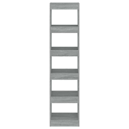 vidaXL Book Cabinet/Room Divider Grey Sonoma 40x30x166 cm