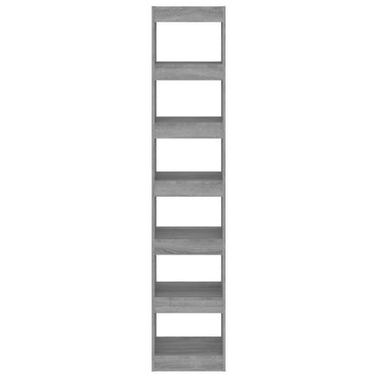 vidaXL Book Cabinet/Room Divider Grey Sonoma 40x30x198 cm