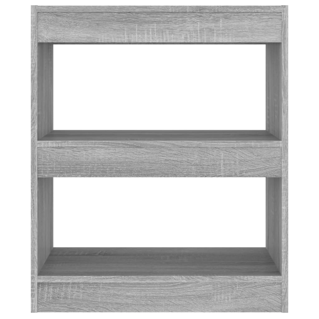 vidaXL Book Cabinet/Room Divider Grey Sonoma 60x30x72 cm