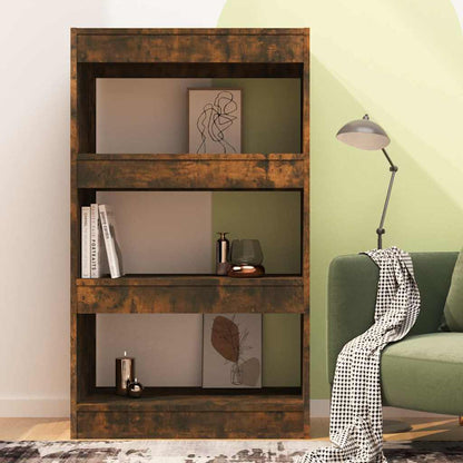 vidaXL Book Cabinet/Room Divider Smoked Oak 60x30x103 cm