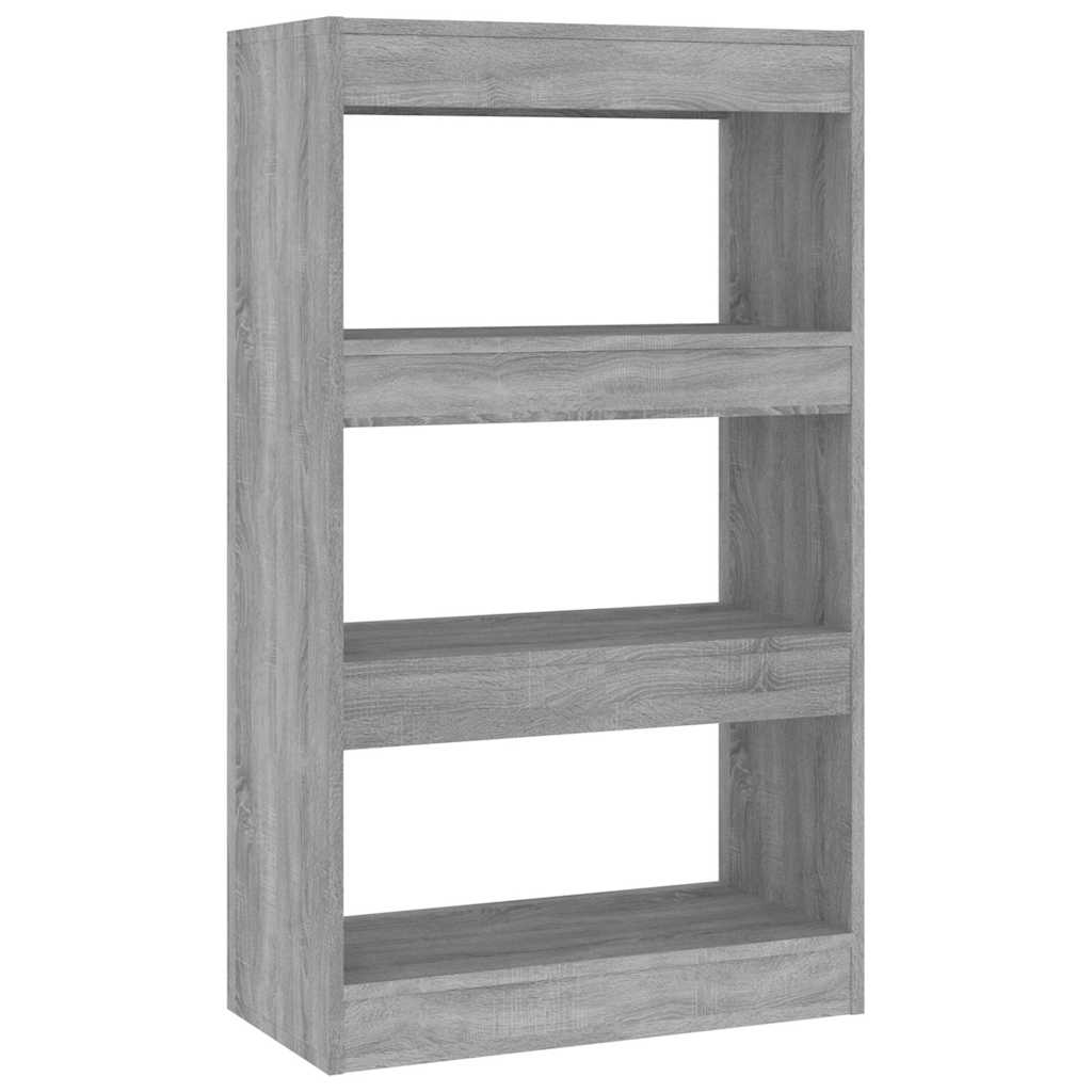 vidaXL Book Cabinet/Room Divider Grey Sonoma 60x30x103 cm