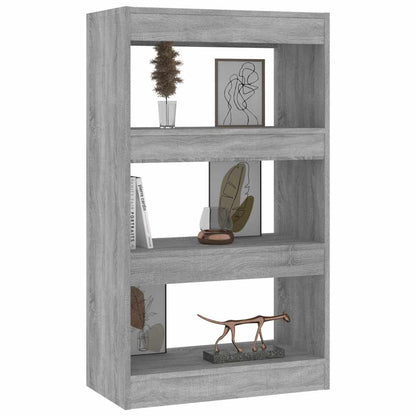 vidaXL Book Cabinet/Room Divider Grey Sonoma 60x30x103 cm