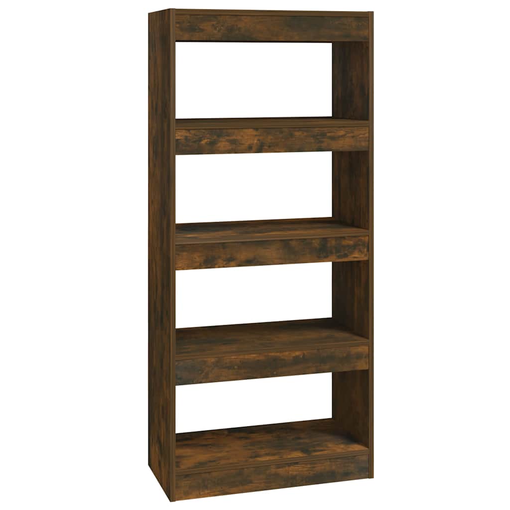 vidaXL Book Cabinet/Room Divider Smoked Oak 60x30x135 cm