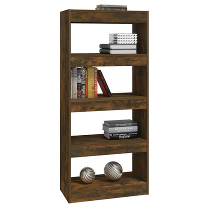 vidaXL Book Cabinet/Room Divider Smoked Oak 60x30x135 cm
