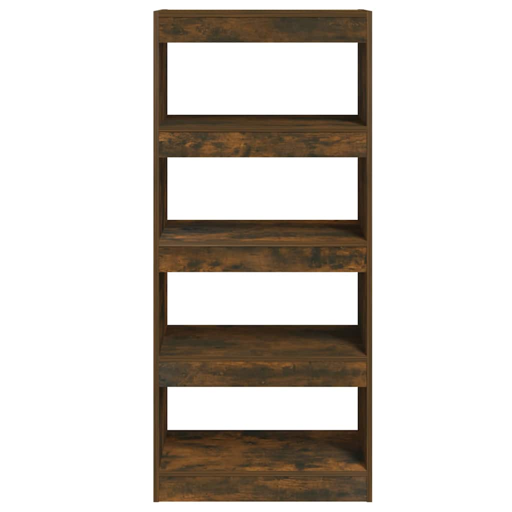 vidaXL Book Cabinet/Room Divider Smoked Oak 60x30x135 cm
