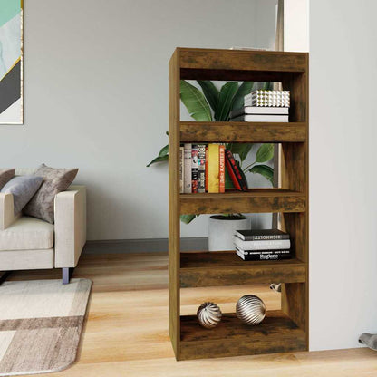 vidaXL Book Cabinet/Room Divider Smoked Oak 60x30x135 cm