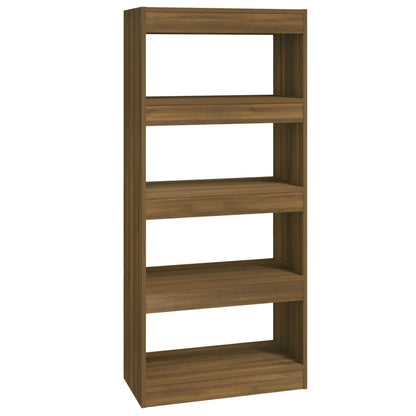 vidaXL Book Cabinet/Room Divider Brown Oak 60x30x135 cm Engineered Wood