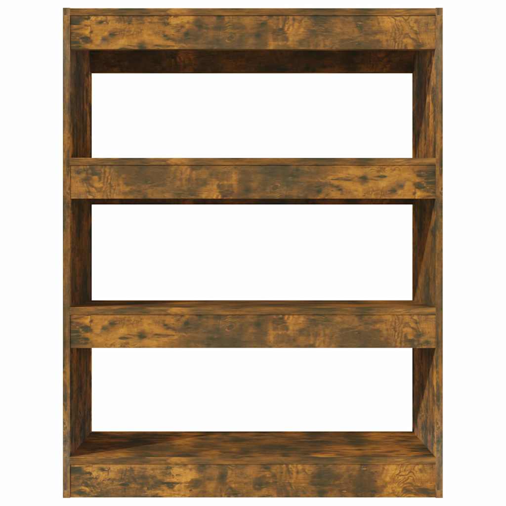 vidaXL Book Cabinet/Room Divider Smoked Oak 80x30x103 cm