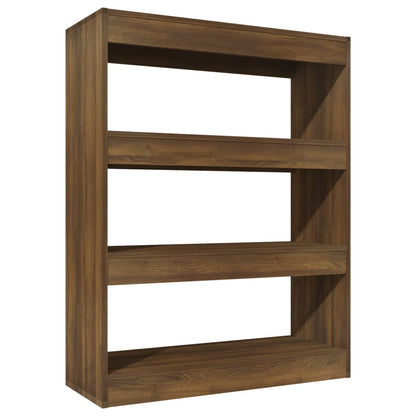 vidaXL Book Cabinet/Room Divider Brown Oak 80x30x103cm Engineered wood