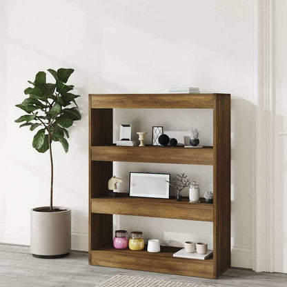vidaXL Book Cabinet/Room Divider Brown Oak 80x30x103cm Engineered wood