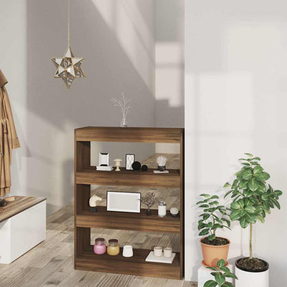vidaXL Book Cabinet/Room Divider Brown Oak 80x30x103cm Engineered wood
