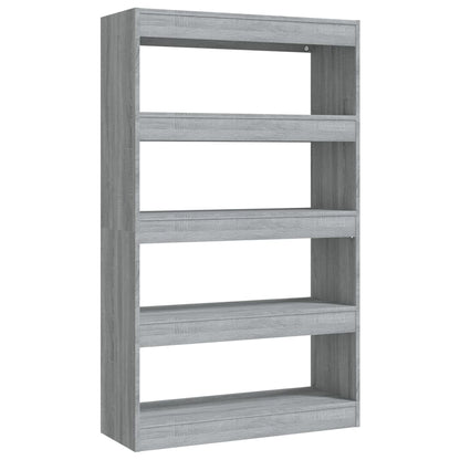 vidaXL Book Cabinet/Room Divider Grey Sonoma 80x30x135 cm Engineered Wood