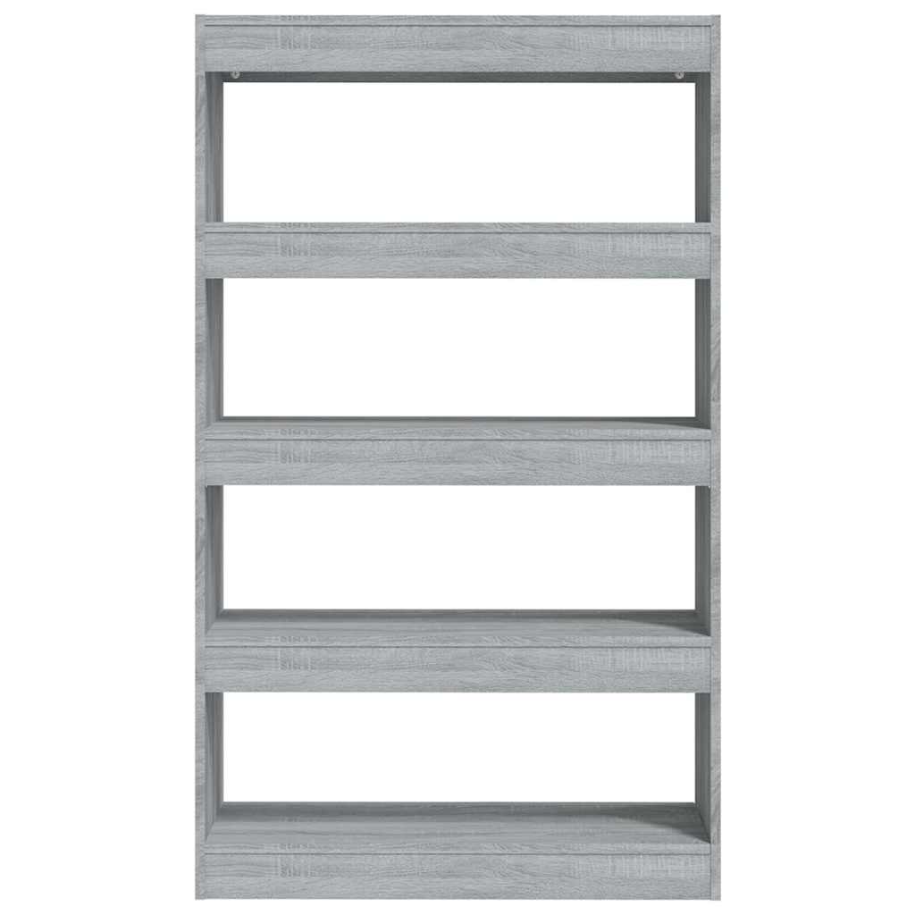 vidaXL Book Cabinet/Room Divider Grey Sonoma 80x30x135 cm