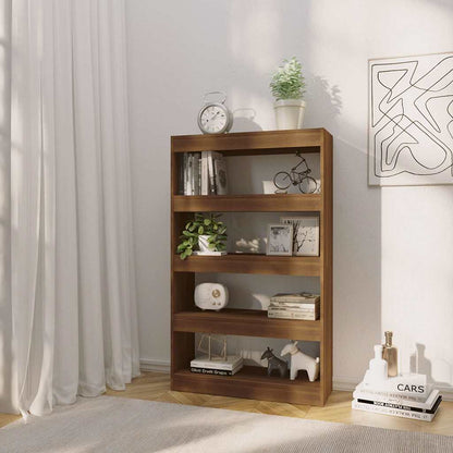 vidaXL Book Cabinet/Room Divider Brown Oak 80x30x135cm Engineered Wood
