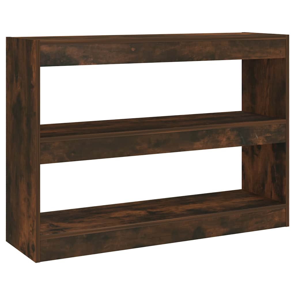 vidaXL Book Cabinet/Room Divider Smoked Oak 100x30x72 cm
