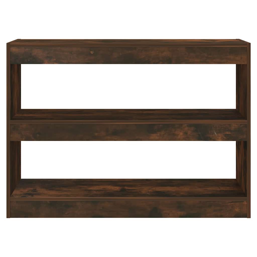 vidaXL Book Cabinet/Room Divider Smoked Oak 100x30x72 cm