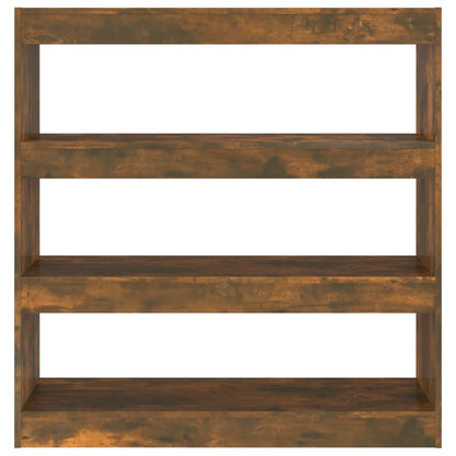 vidaXL Book Cabinet/Room Divider Smoked Oak 100x30x103 cm