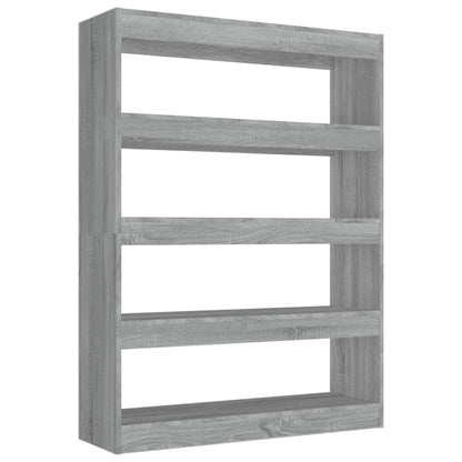 vidaXL Book Cabinet/Room Divider Grey Sonoma 100x30x135 cm