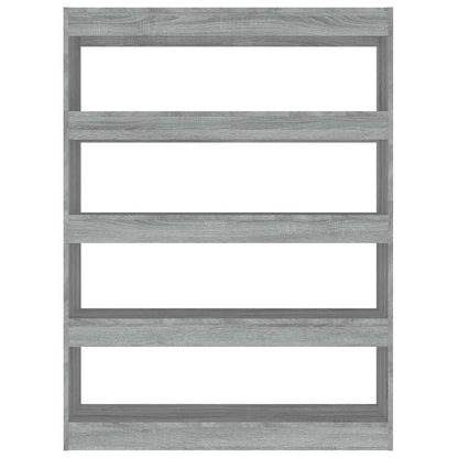 vidaXL Book Cabinet/Room Divider Grey Sonoma 100x30x135 cm